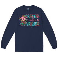Navy created with a purpose Long Sleeve Tee - AdoDesignShop