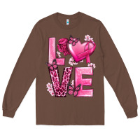 Chestnut Love Cancer with Heart Long Sleeve Tee - texasbilliewilder