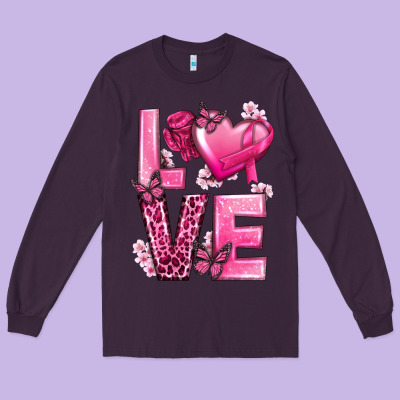 Love Cancer With Heart Long Sleeve Tee Designed By Texasbilliewilder