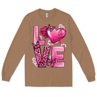Toasted Coconut Love Cancer with Heart Long Sleeve Tee - texasbilliewilder