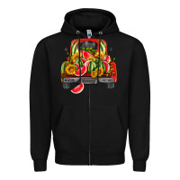 Black watermelon and truck Zipper Hoodie - HRA Design Shop