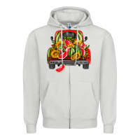 Dove Grey watermelon and truck Zipper Hoodie - HRA Design Shop