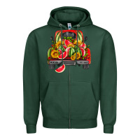 Sports Green watermelon and truck Zipper Hoodie - HRA Design Shop
