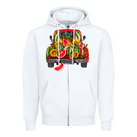 White watermelon and truck Zipper Hoodie - HRA Design Shop