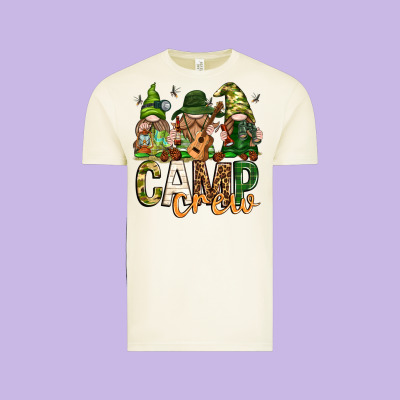 Vintage Tee camp crew with gnomies