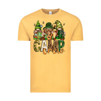 Vintage Mustard camp crew with gnomies Vintage Tee - texasbilliewilder