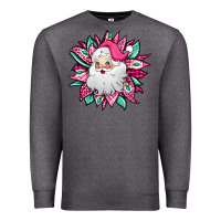 Charcoal Heather pink Christmas Santa Claus sunflower Premium Sweatshirt - Jasminsmagicworld