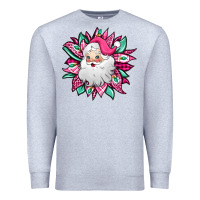 Heather Grey pink Christmas Santa Claus sunflower Premium Sweatshirt - Jasminsmagicworld
