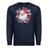 Navy pink Christmas Santa Claus sunflower Premium Sweatshirt - Jasminsmagicworld