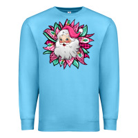Ocean Blue pink Christmas Santa Claus sunflower Premium Sweatshirt - Jasminsmagicworld