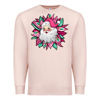 Pale Pink pink Christmas Santa Claus sunflower Premium Sweatshirt - Jasminsmagicworld