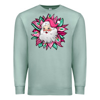 Seafoam pink Christmas Santa Claus sunflower Premium Sweatshirt - Jasminsmagicworld