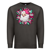 Smoke pink Christmas Santa Claus sunflower Premium Sweatshirt - Jasminsmagicworld