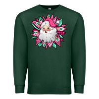 Sports Green pink Christmas Santa Claus sunflower Premium Sweatshirt - Jasminsmagicworld