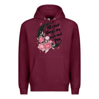 Burgundy all good things are wild and free Premium Hoodie - MaliasSmallBusiness