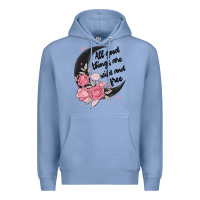 Colony Blue all good things are wild and free Premium Hoodie - MaliasSmallBusiness