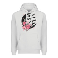 Dove Grey all good things are wild and free Premium Hoodie - MaliasSmallBusiness