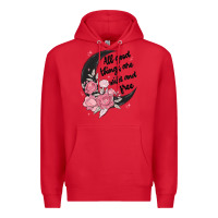 Red all good things are wild and free Premium Hoodie - MaliasSmallBusiness