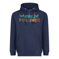 Navy not perfect just forgiven Heavyweight Hoodie - Artiststas