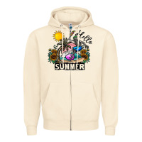 Sandshell hello summer Zipper Hoodie - CowhideDigitalArt