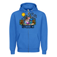 True Royal hello summer Zipper Hoodie - CowhideDigitalArt