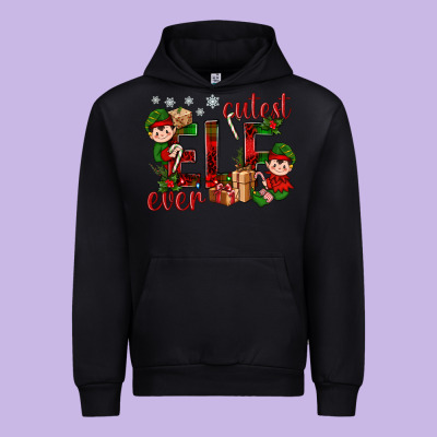 Cutest Elf Ever Christmas Urban Hoodie Designed By Bundleandbundleshop