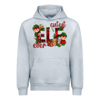 Heather Grey Cutest Elf Ever Christmas Urban Hoodie - BundleAndBundleShop