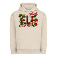 Pigment French Oak Cutest Elf Ever Christmas Urban Hoodie - BundleAndBundleShop
