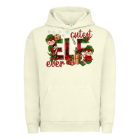 Pigment Pistachio Cutest Elf Ever Christmas Urban Hoodie - BundleAndBundleShop