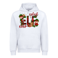 White Cutest Elf Ever Christmas Urban Hoodie - BundleAndBundleShop