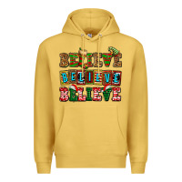 Antique Gold believe believe believe Premium Hoodie - AdoDesignShop