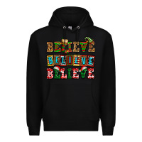 Black believe believe believe Premium Hoodie - AdoDesignShop