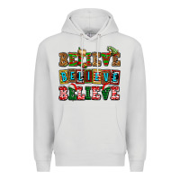Dove Grey believe believe believe Premium Hoodie - AdoDesignShop