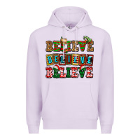 Lilac believe believe believe Premium Hoodie - AdoDesignShop