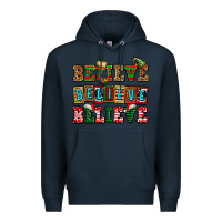 Navy believe believe believe Premium Hoodie - AdoDesignShop
