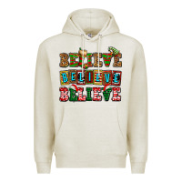 Oatmeal Heather believe believe believe Premium Hoodie - AdoDesignShop