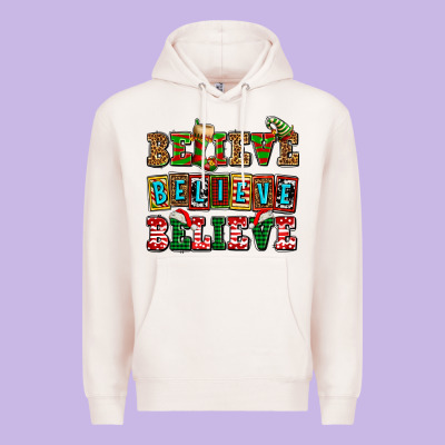 Believe Believe Believe Premium Hoodie Designed By Adodesignshop