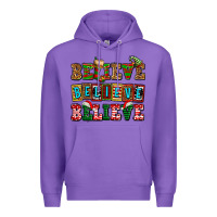 Purple believe believe believe Premium Hoodie - AdoDesignShop