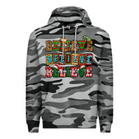 Slate Camo believe believe believe Premium Hoodie - AdoDesignShop