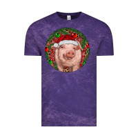 Cloud Purple Pig Christmas Vintage Tee - RanaPortraitStore