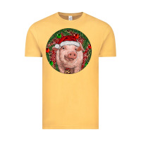 Vintage Mustard Pig Christmas Vintage Tee - RanaPortraitStore