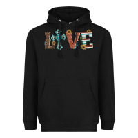 Western Love With Cross Heavyweight Hoodie | Teevron