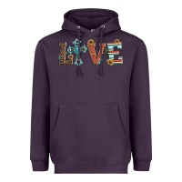Plum western love with cross Heavyweight Hoodie - Artiststas