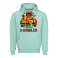 Seafoam sweet summer watermelon and truck Zipper Hoodie - HRA Design Shop