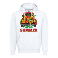 White sweet summer watermelon and truck Zipper Hoodie - HRA Design Shop
