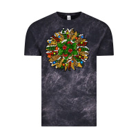 Cloud Black Leopard Christmas Sunflower Vintage Tee - RanaPortraitStore