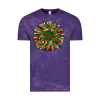 Cloud Purple Leopard Christmas Sunflower Vintage Tee - RanaPortraitStore