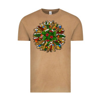 Leopard Christmas Sunflower Vintage Tee | Teevron