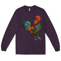 Plum rooster Long Sleeve Tee - RanaPortraitStore