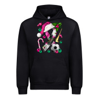Pink Christmas Breast Cancer Ribbon Soccer Urban Hoodie | Teevron
